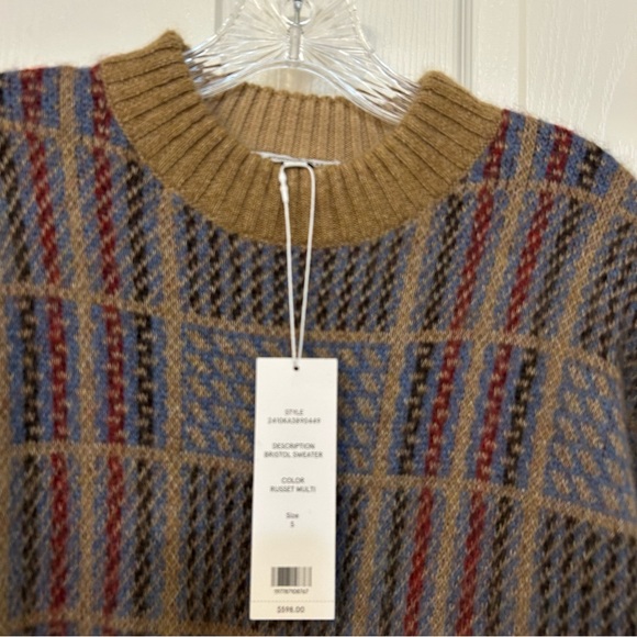 VERONICA BEARD Bristol jacquard-knit mohair-blend sweater in Russet Multi Size S - Picture 10 of 13